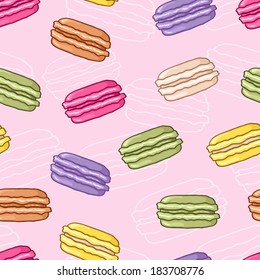 Seamless vector colorful macaron background