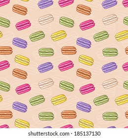 Seamless vector colorful macaron background
