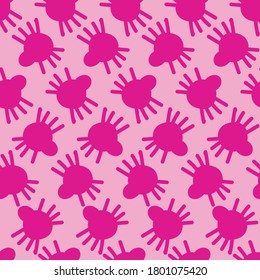 Seamless vector colorful ponk pattern of decorative small insects spiders. Halloween decorative design. Perfect for decorations, textiles, advertisements, surfaces, wrapping paper