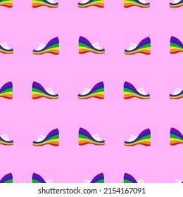 Patrón de vibración de color vectorial sin brillo con colores LGBTQ.