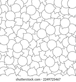 Seamless vector contour pattern of bubbles. Communication, dialogues, social networks. Vector pattern