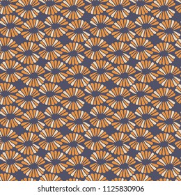 Seamless vector contrast pattern with retro flowers for fabric, textile, wrapping, craft