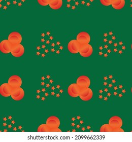 Seamless vector contrasting geometric pattern on a green background.Template for paper, wallpaper, fabric.