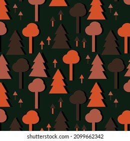 Seamless vector contrasting geometric pattern on a green background.Template for paper, wallpaper, fabric.