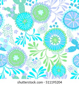 seamless vector coral pattern. Baby colors, primitive funny shapes of abstract sealife flowers, starfish, blossom. Gentle colors, editable pattern.