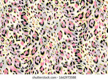 Seamless Vector. Creative artistic hand drawn leopard background. Hand drawing textures. Trendy Graphic Design for textile, banner, poster, card, cover, invitation, placard, brochure.