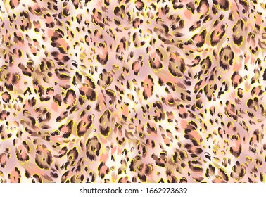 Seamless Vector. Creative artistic hand drawn leopard background. Hand drawing textures. Trendy Graphic Design for textile, banner, poster, card, cover, invitation, placard, brochure.