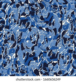 Seamless Vector. Creative camouflage style paper textured abstract print. Designed trendy. Repeatable ready template.