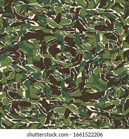 Seamless Vector. Creative camouflage style paper textured abstract print. Designed trendy. Repeatable ready template.