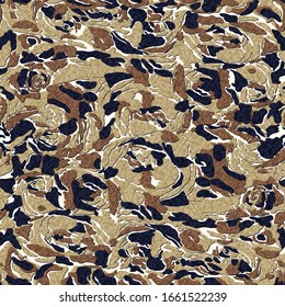 Seamless Vector. Creative camouflage style paper textured abstract print. Designed trendy. Repeatable ready template.