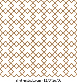 Seamless vector Cross patten in Islamic Style, quadropholium texture or geometric ornament background from partially intersecting identical circles.