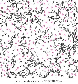 Seamless vector Cupid arrows pattern. Hearts with arrows 10 eps background. Romantic love valentine pattern for design, fabric, textile, web, cover.