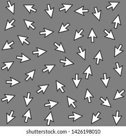 Seamless vector cursor pattern. Arrow symbol background for design, web site, design, fabric, textile.