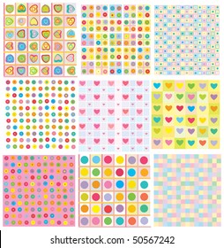Seamless vector of cute backgrounds for design