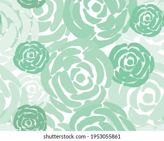 Seamless vector cute flower pattern.
