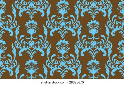 Seamless vector damask background
