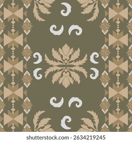sem costura, vetor, damasco, damasco clássico, damasco floral 