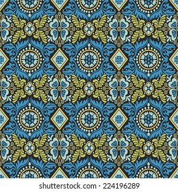 Seamless vector damask pattern. Classic background