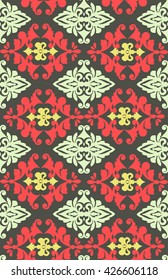 seamless Vector damask pattern ornament. Elegant luxury texture for textile, fabrics or wallpapers backgrounds