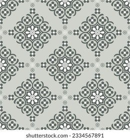 Seamless vector damask wallpaper pattern design