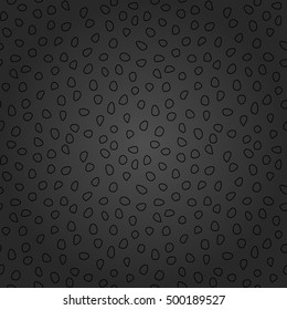 Seamless vector dark background with random elements. Tileable ornament. Dotted abstract background