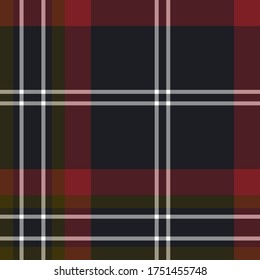 Nahtlose Vektorgrafik dunkelblau und rotes Tartan-Muster. Plaid Hintergrund. Klassisches Modedesign. 