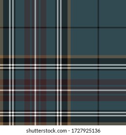 Seamless vector dark blue tartan pattern. Plaid background. Classic fashion wool pattern. For design,  fabric, textile, wrapping, cover etc.