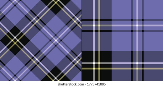 Seamless vector dark blue tartan pattern. Plaid background. Classic fashion ornate pattern. For design, fabric, textile, wrapping etc.