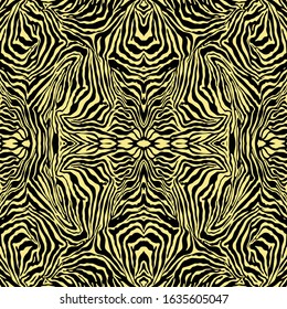 Seamless Vector. Dark colored animal skin background. Repeatable ready template.