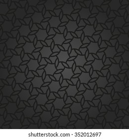 Seamless vector dark ornament. Modern stylish geometric pattern with repeating elements