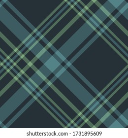 Patrón de manchas turquesas oscuras vectoriales. Antecedentes de Tartán. Patrón clásico. Para tela, diseño, textil, envoltura, cubierta, etc.