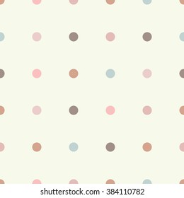 Seamless vector decorative background with circles, buttons and polka dots. Print. Cloth design, wallpaper.