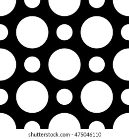 Seamless vector decorative background with circles and polka dots. Print. Cloth design, wallpaper.