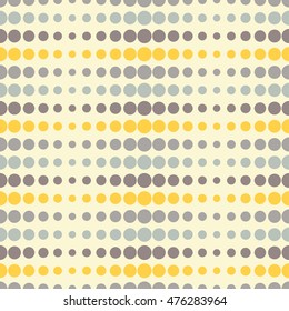 Seamless vector decorative background with circles and polka dots. Print. Cloth design, wallpaper.