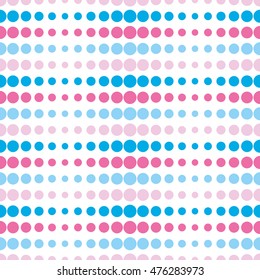 Seamless vector decorative background with circles and polka dots. Print. Cloth design, wallpaper.