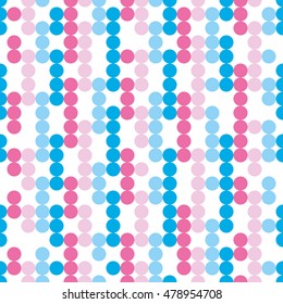 Seamless vector decorative background with circles and polka dots. Print. Cloth design, wallpaper.