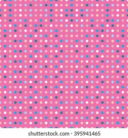 Seamless vector decorative background with polka dots. Print. Cloth design, wallpaper.