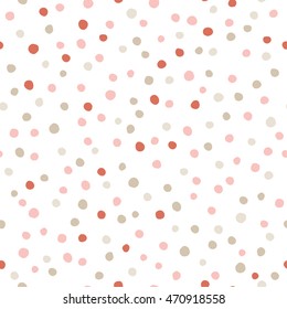 Seamless vector decorative background with polka dots. Print. Cloth design, wallpaper.
