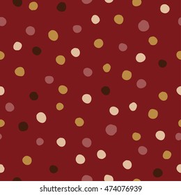 Seamless vector decorative background with polka dots. Print. Cloth design, wallpaper.