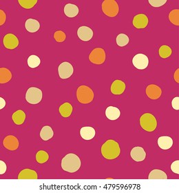 Seamless vector decorative background with polka dots. Print. Cloth design, wallpaper.