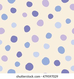 Seamless vector decorative background with polka dots. Print. Cloth design, wallpaper.