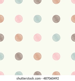 Seamless vector decorative background with polka dots. Print. Cloth design, wallpaper.