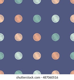 Seamless vector decorative background with polka dots. Print. Cloth design, wallpaper.
