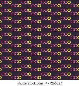 Seamless vector decorative background with rings. Print. Cloth design, wallpaper.