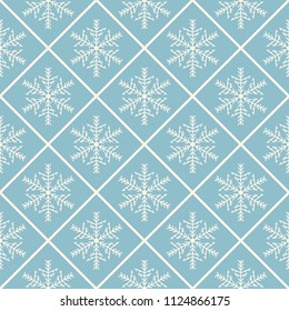 Seamless vector decorative christmas  pattern with snowflakes . Background for printing on paper, wallpaper, covers, textiles, fabrics, for decoration, decoupage, scrapbooking and other