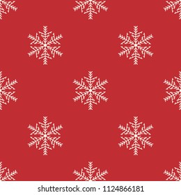 Seamless vector decorative christmas  pattern with snowflakes . Background for printing on paper, wallpaper, covers, textiles, fabrics, for decoration, decoupage, scrapbooking and other