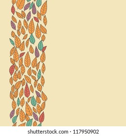 Seamless vector decorative element with leaves