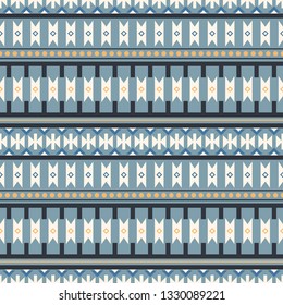 Seamless vector decorative ethnic pattern with geometric ornaments. Background for printing on paper, wallpaper, covers, textiles, fabrics, for decoration, decoupage, scrapbooking and other 