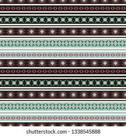Seamless vector decorative ethnic pattern with geometric ornaments. Background for printing on paper, wallpaper, covers, textiles, fabrics, for decoration, decoupage, scrapbooking and other 
