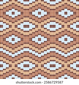 Seamless vector decorative ethnic pattern. ethnic endless background with ornamental decorative elements with traditional etnic motives, tribal geometric figures. Print for wrapping, background